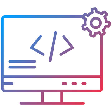 Web Development Line Icon Style
