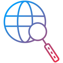 Global Search Line Icon Style
