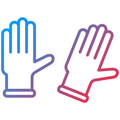Gloves Line Icon Style