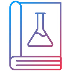 Chemistry Book Line Icon Style