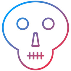 Skull Line Icon Style