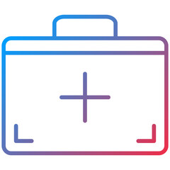 First Aid Kit Line Icon Style