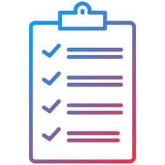 Checklist Line Icon Style