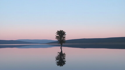 Obraz premium Serene Sunset Lake