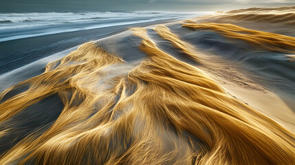 Golden Sands: A Dramatic Coastal Landscape