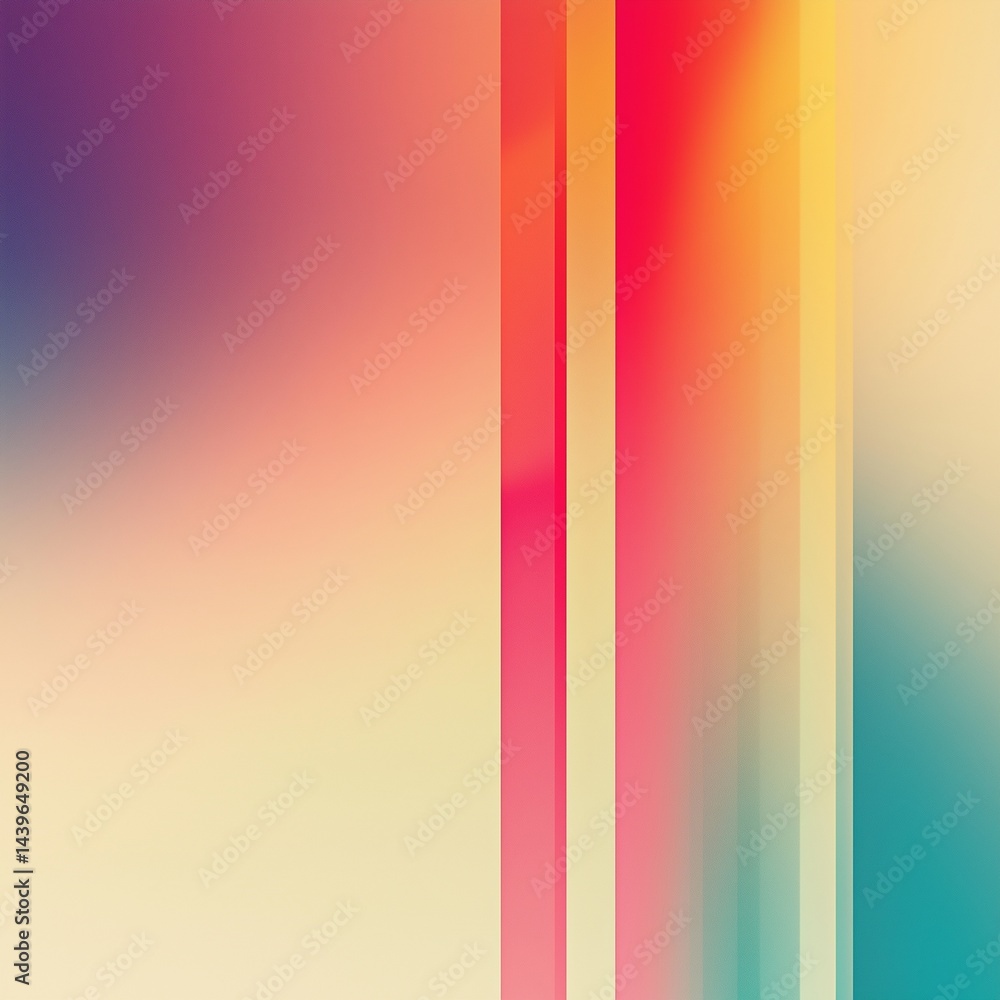 Poster abstract striped delight: an artistic composition of blended colors, creating a vibrant and dynamic 