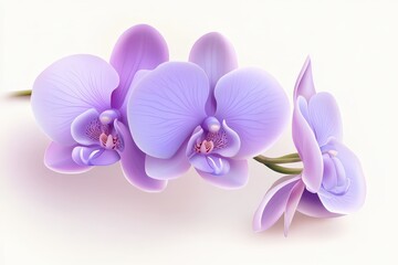 Delicate purple orchid blossoms in a soft light.