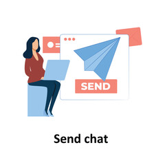Send chat Vector illustration which can easily modify or edit