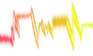 Abstract neon glowing lines seamless loops for graphical use on transparent background. Colorful gradients overlay effects. Png file