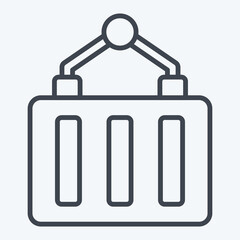 Icon Container. related to Industry symbol. line style. design editable