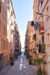 Cityscape of apartments in Barcelona city