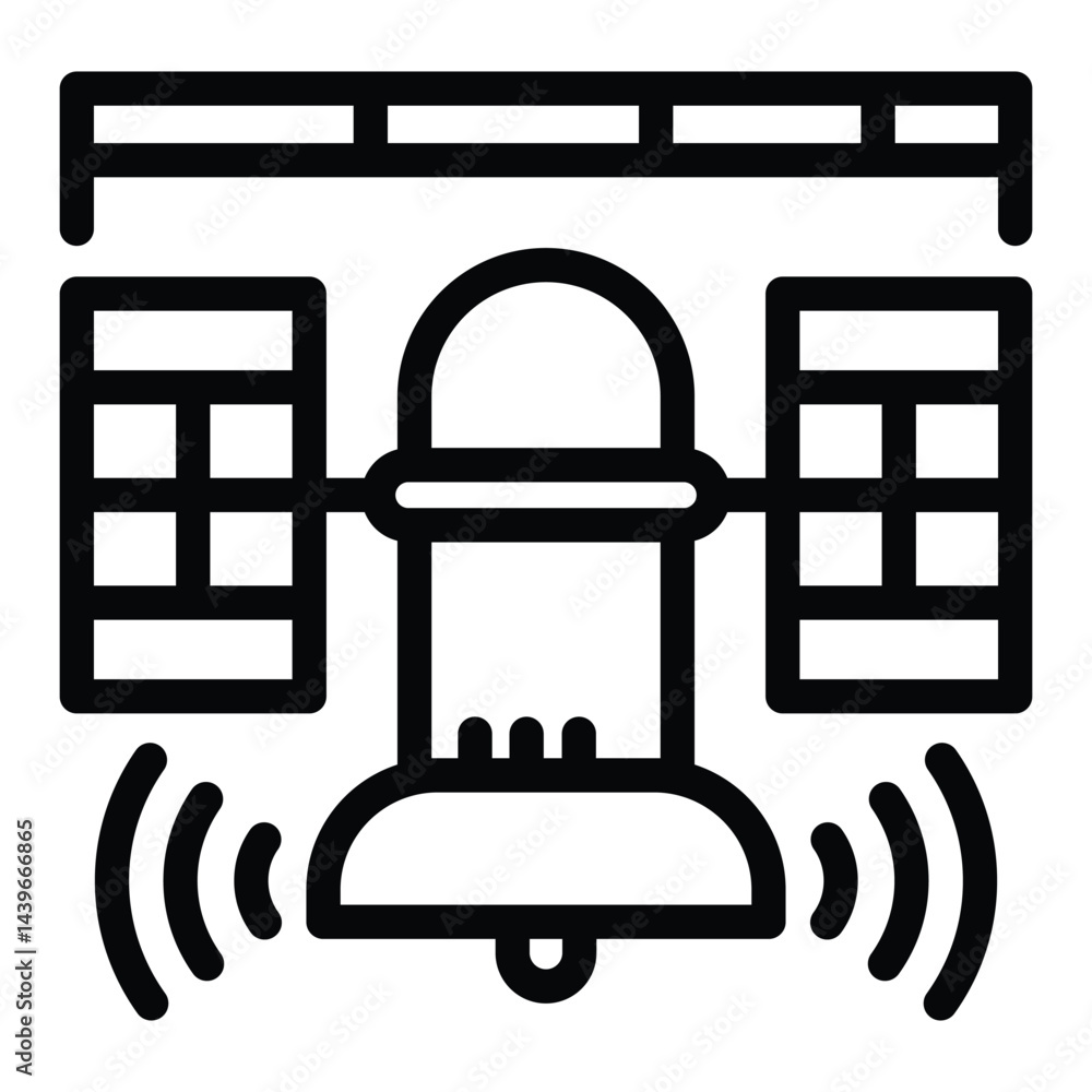 Poster data ruler and satellite with antenna line icon, neural dataset concept. vector graphics. satellite 