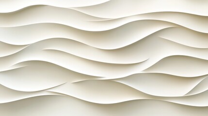 Abstract Beige Paper Wave Pattern, Layered Design For Background, Modern Papercut Art Backdrop