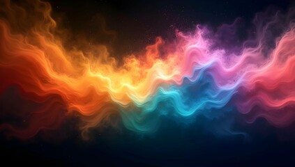 Fototapeta premium Colorful Nebula Wave in Space