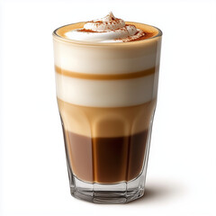 A glass of coffee and cream 