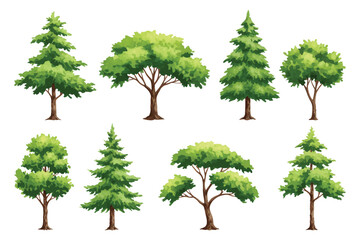Assorted Tree Illustration Set

