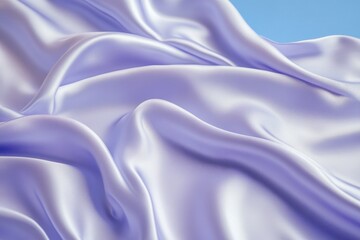 Obraz premium A close-up view of flowing, luxurious, lavender-toned fabric.
