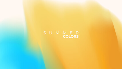 Summertime blurred background. Summer theme color gradients for creative seasonal graphic design. Vector illustration.	