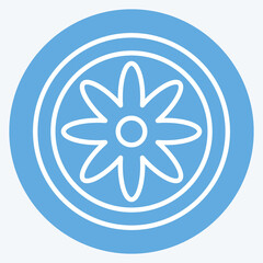 Icon Bohemian. related to Astrology symbol. blue eyes style. design editable