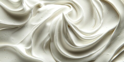 Obraz premium Swirls of Creamy White Texture for Culinary Applications