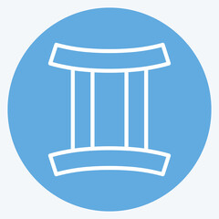 Icon Gemini. related to Astrology symbol. blue eyes style. design editable