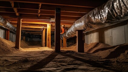 Dark, sandy basement