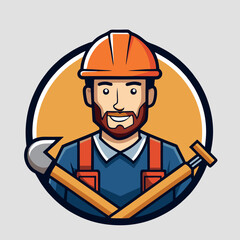 design logo vector icon illustration mascot art workers