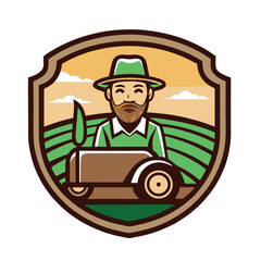 design logo vector icon illustration mascot art farmer
