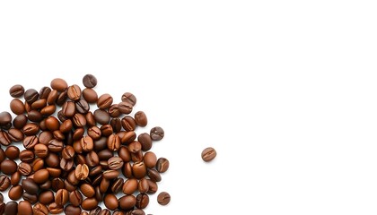 Aromatic roasted coffee beans rich dark brown colors a delightful aroma