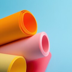 rolled colored sheets
