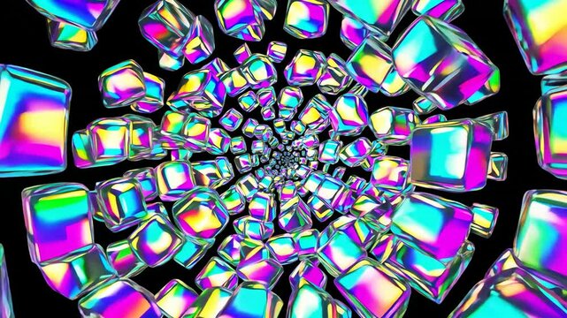 Vibrant Geometric Illusion Design for Abstract Art and Digital Print Generative AI