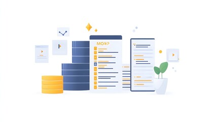 An illustrative image of data and financial analysis concepts