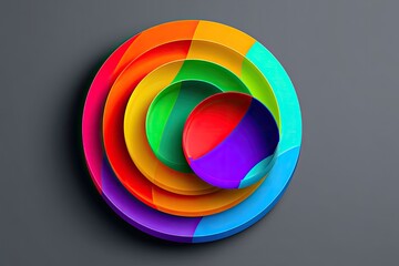 Fototapeta premium Nested colorful circles