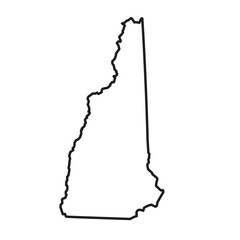 New Hampshire State Outline Map Vector Graphic