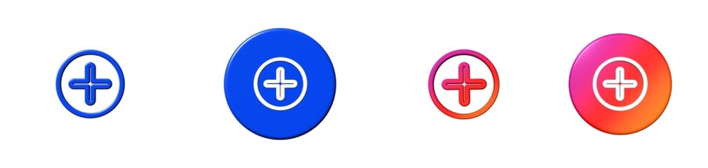 add button ecommerce 3D icon