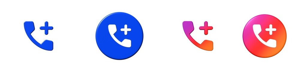 Obraz premium add call communication 3D icon