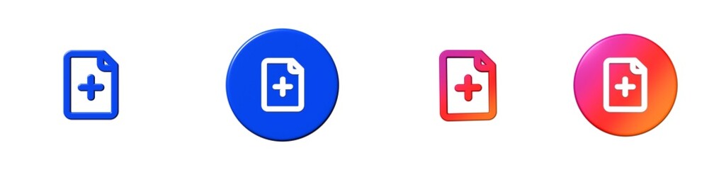 add file file and folders 3D icon