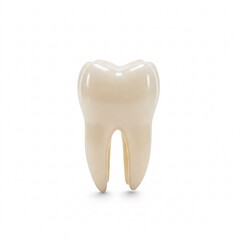 Single molar tooth. Dental care and oral health concept.