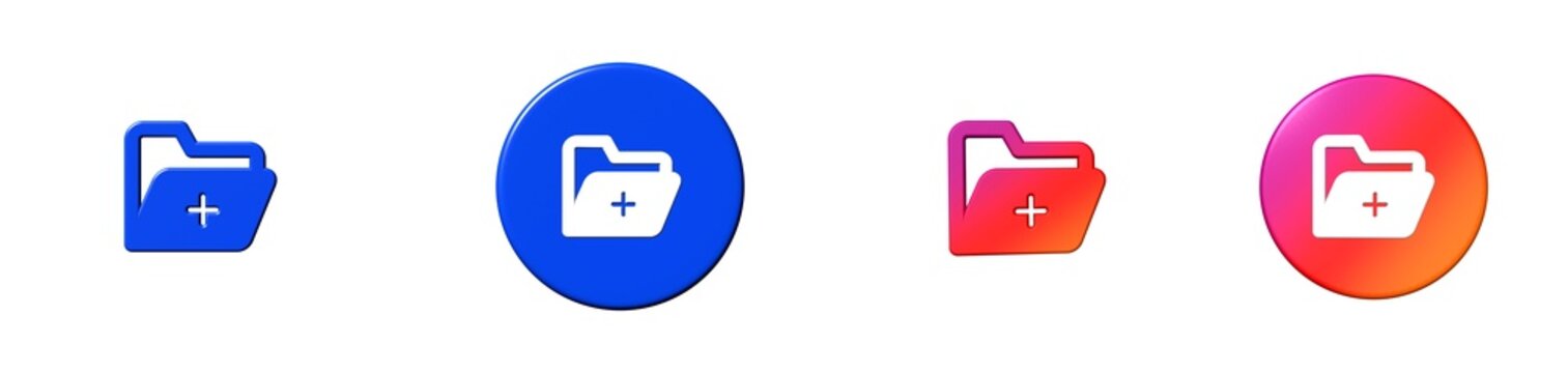 add file file and folders 3D icon