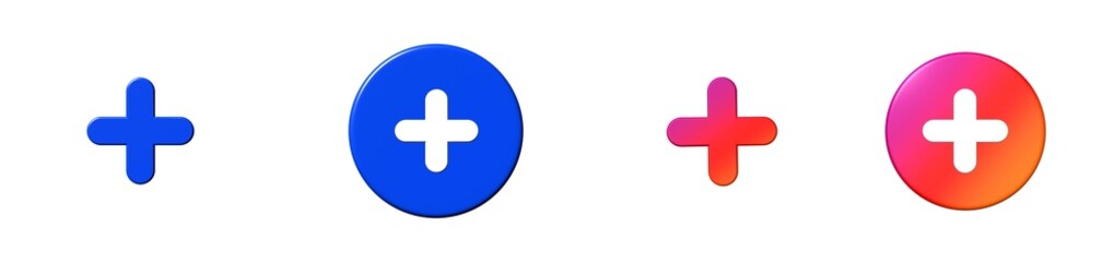 Fototapeta premium add essential compilation 3D icon