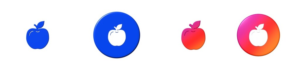 apple gastronomy collection 3D icon