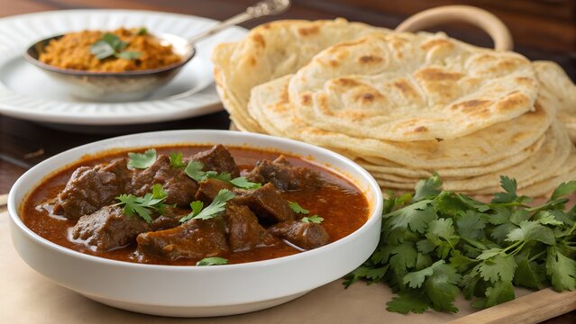 Kerala Layered Porotta Bread with Rich Beef Curry