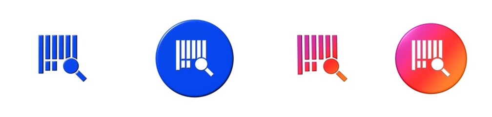 barcode ecommerce elements 3D icon