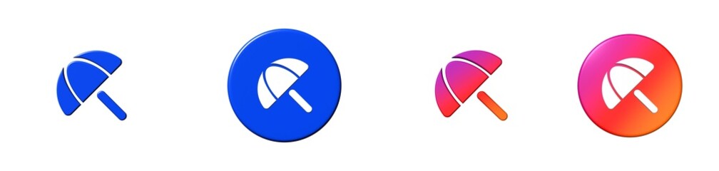 beach access travel 3D icon