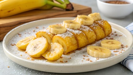 Thai Fried Bananas Crispy Sweet Street Food Dessert