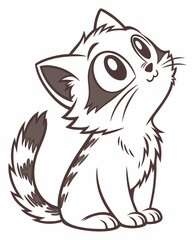 vector illustration of a cat