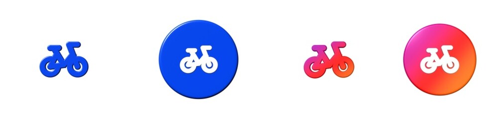 bicycle map travel 3D icon