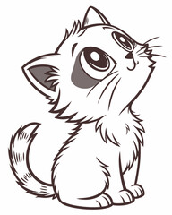 vector illustration of a cat