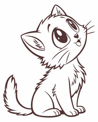 vector illustration of a cat