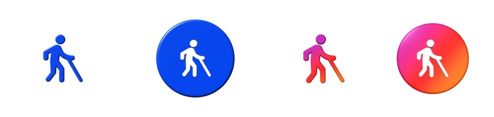 blind social 3D icon